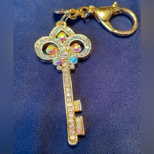 Rhinestone Key, keychain/charm.